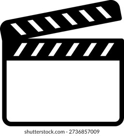 action clapper glyph icon illustration vector