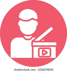 Action clapper Vector Icon which is suitable for commercial work and easily modify or edit it
