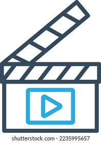 action clapper Vector Icon which is suitable for commercial work and easily modify or edit it
