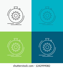Action, fast, performance, process, speed Icon Over Various Background. Line style design, designed for web and app. Eps 10 vector illustration
