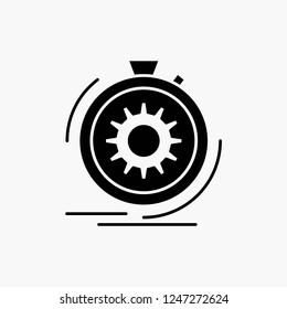 Action, fast, performance, process, speed Glyph Icon. Vector isolated illustration