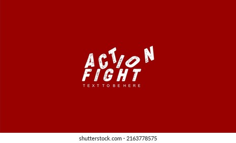 Action Fight Logo Text - Vector Style