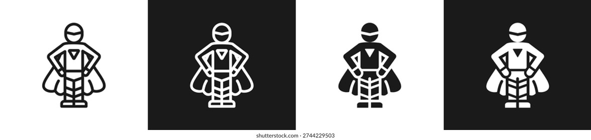 Action Figure line n glyph icon style in white and background