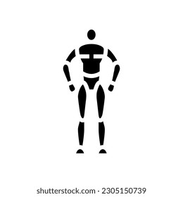 action figure toy child game play glyph icon vector. action figure toy child game play sign. isolated symbol illustration