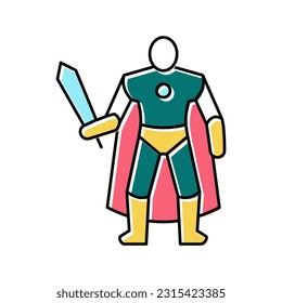 action figures toys color icon vector. action figures toys sign. isolated symbol illustration