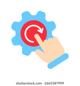 Icono de la mini ilustración del color plano de la acción. Uso Para El Concepto Moderno, Impresión, Ui, Ux Kit, Web Y Desarrollo De App. Vector Relacionado Con La Oficina, La Educación, El Examen Y Más