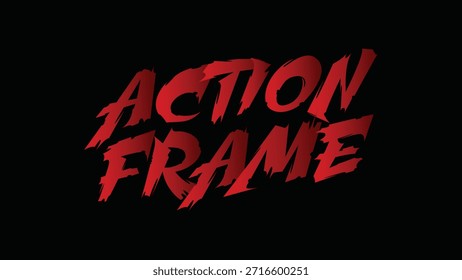 Action Frame Red Grungy Text typography lettering