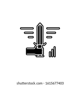 action game icon. Simple glyph, flat vector of game development icons for ui and ux, website or mobile application