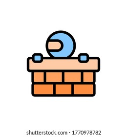 Juego de acción, icono de ninja. Color simple con elementos de vector de contorno de iconos de videojuegos para ui y ux, sitio web o aplicación móvil