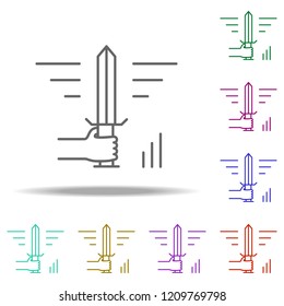 action game outline icon. Elements of Game development in multi color style icons. Simple icon for websites, web design, mobile app, info graphics