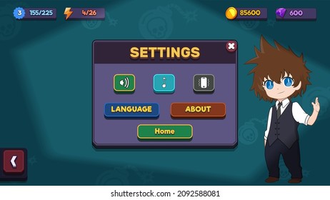 Action Game Ui Kit will Menus, pop up, screens and Game elements 