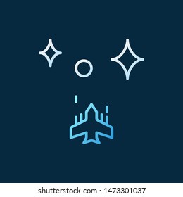 Action Game vector colored linear icon - Video Game Genre symbol on dark background
