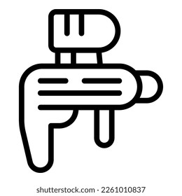 Action gun icon outline vector. Spot ball. Mask target