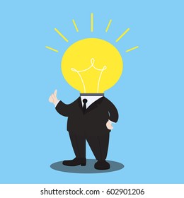 action of have an idea, vector illustration