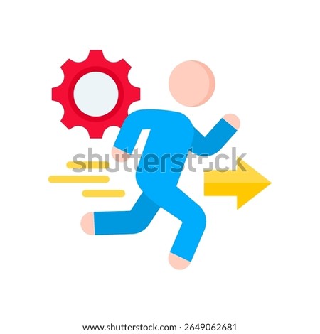 Action Icon Flat Vector Illustration