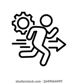 Action Icon Line Vector Illustration