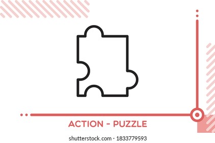Icono de acción Nuevo juego de rompecabezas