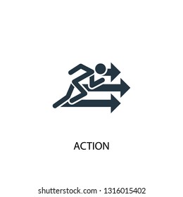 action icon. Simple element illustration. action concept symbol design. Can be used for web and mobile.