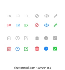 Action icons set