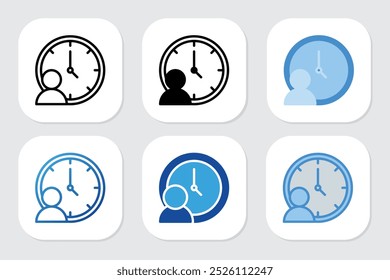 Iconos de acción con varios estilos de diseño