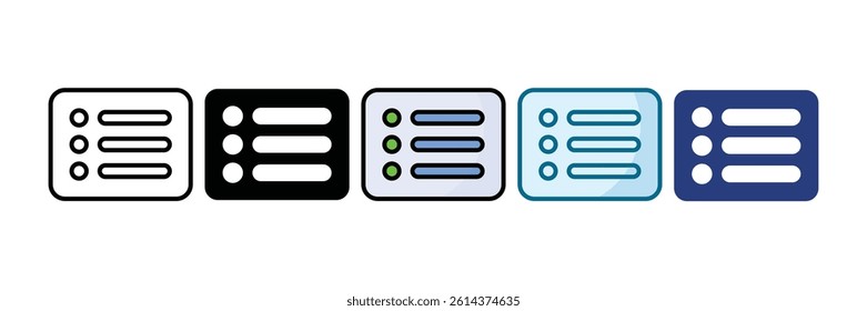 Action List Icon Set Multiple Style Collection