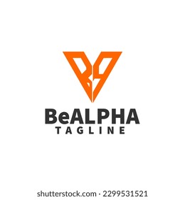 action logo template with letters A and B