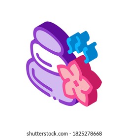 action of miracle stones icon vector. isometric action of miracle stones sign. color isolated symbol illustration