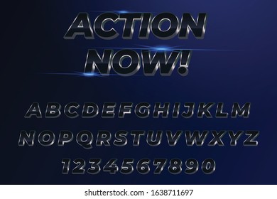 Action Movie Text Style Effect Premium Vector