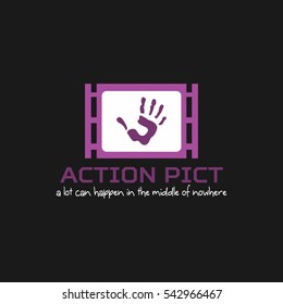 Action Picture Logo Design Template. Creative logo design for movie and television industry