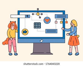 Hintergrund des Aktionsplans. Moderne Slider-Seite für Illustrationen. Entwicklung eines Geschäftsplans für weitere Aktionen Web-Banner. Das Konzept der Arbeit mit Tieren.Vektordesign Bild.