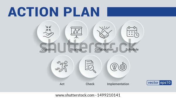 Action Plan Banner Web Icon Business Stock Image Download Now