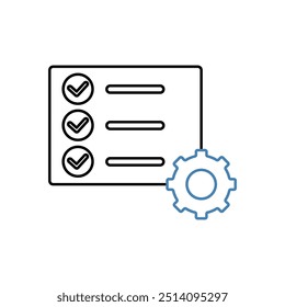 action plan concept line icon. Simple element illustration. action plan concept outline symbol design.
