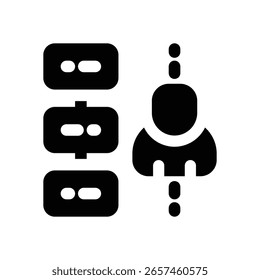 Plan de acción icono de glifo. Icono de Vector fuerte y sólido para Sitios web, interfaces móviles, presentaciones y marca visual. Alta calidad y fácil de editar.