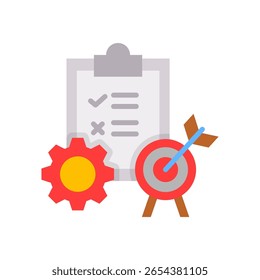 Action Plan Icon flat Vector Illustration