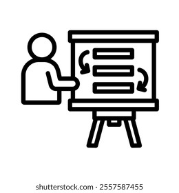 action plan icon line vector illustration on white background.
