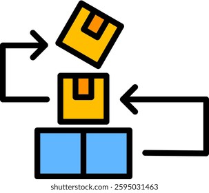 Action Plan Icon Lineal Color Vector Illustration