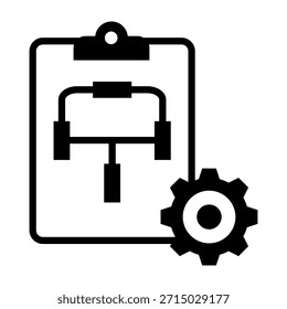 Action Plan Icon Mixed Style Vector Illustration