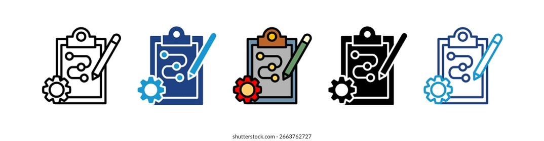 Ícone do plano de ação Ilustração de vetor múltiplo