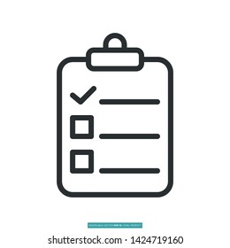 Action Plan Icon Vector Illustration Logo Template