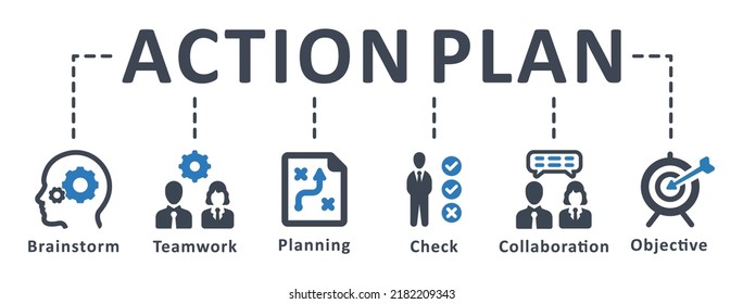 Action Plan Icon - Vector Illustration . Planning, Strategy, Plan, Development, Teamwork, Business, Infographic, Template, Presentation, Concept, Banner, Pictogram, Icon Set, Icons .