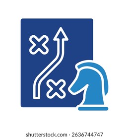 Action Plan mini illustration dual tone color icon, use for research and development, education, industry, UI, UX kit, app and web development, digital or print.
