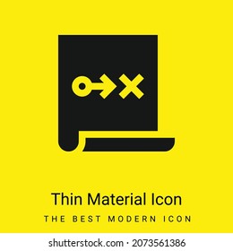 Icono de material amarillo brillante mínimo