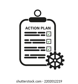 Action plan on a white background. Vector illustration