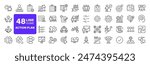 Action plan set of web icons in line style. Strategy action planning icons for web and mobile app. Containing strategy, analysis, planning, strategy, analysis, tasks, goal, implementation and more