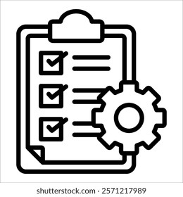 Action Planning Icon Element For Design