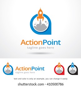 Action Point Logo Template Design Vector 