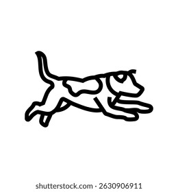 ação pose competição de cães mostrar ícone de linha vetor. ação pose competição de cães mostrar sinal. isolado contorno símbolo ilustração preta