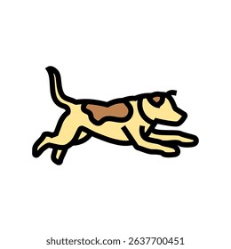 action pose dog competition show show color icon vector. action pose dog competition show show sign. isolated symbol illustration