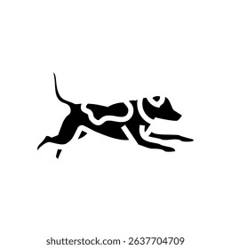 action pose dog competition show show glyph icon vector. action pose dog competition show show sign. isolated symbol illustration