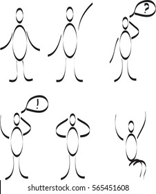 Action Pose Welfare Rights Stick Figure Pictogram Icon